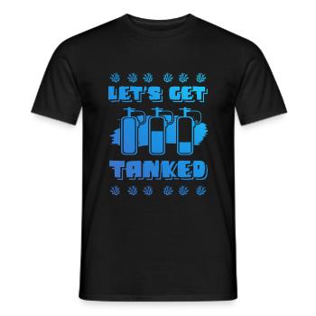 Diving scuba diving - Men's T-Shirt - black - Front - AI Model Male 178 light (178cm)