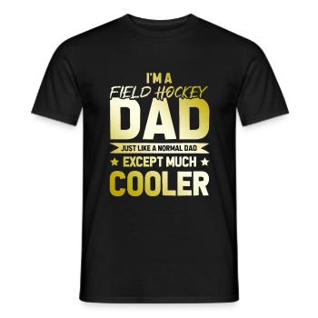Feldhockey Dad - Männer T-Shirt - Schwarz - Vorne - AI Model Male 178 light (178cm)