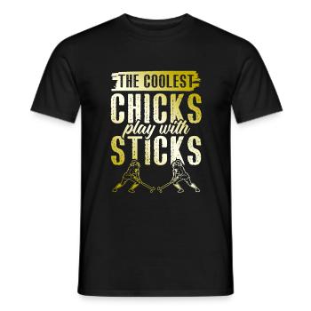 Feldhockey chicks - Männer T-Shirt - Schwarz - Vorne - AI Model Male 178 light (178cm)
