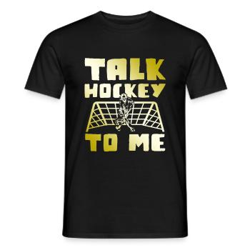 Field hockey sport - Men's T-Shirt - black - Front - AI Model Male 178 light (178cm)