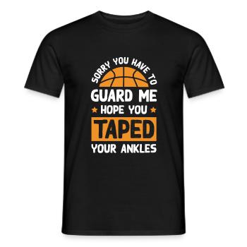 Basketball Sport - Men's T-Shirt - black - Front - AI Model Male 178 light (178cm)