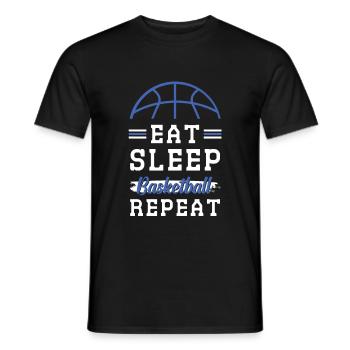 Eat Sleep Basketball Repeat - Men's T-Shirt - black - Front - AI Model Male 178 light (178cm)