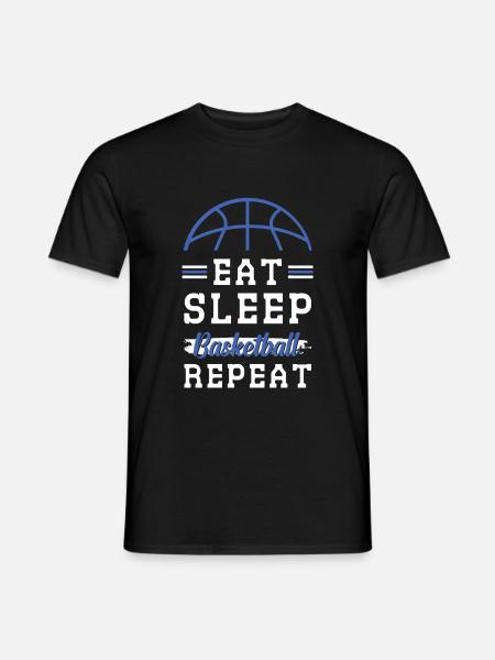 Eat Sleep Basketball Repeat - Men's T-Shirt - black