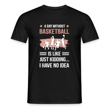 Basketball drôle de dicton - T-shirt homme - noir - Devant - AI Model Male 178 light (178cm)