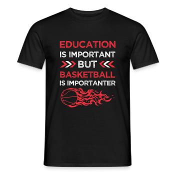 bildung basketball - Männer T-Shirt - Schwarz - Vorne - AI Model Male 178 light (178cm)