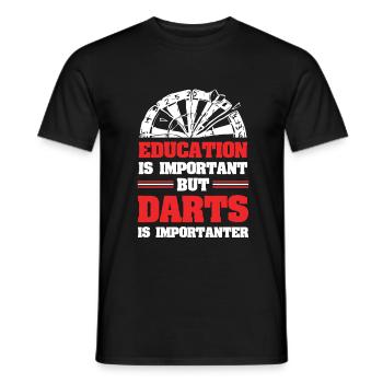 bildung dart - Männer T-Shirt - Schwarz - Vorne - AI Model Male 178 light (178cm)