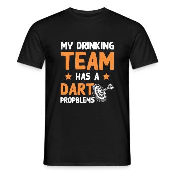 Darts Team - Men's T-Shirt - black - Front - AI Model Male 178 light (178cm)