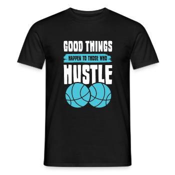 Hustle Basketball - T-shirt homme - noir - Devant - AI Model Male 178 light (178cm)