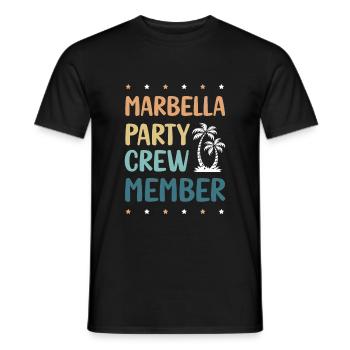 Marbella Party Crew - T-shirt homme - noir - Devant - AI Model Male 178 light (178cm)