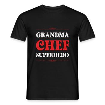 Grand-mère Super-héros - T-shirt homme - noir - Devant - AI Model Male 178 light (178cm)