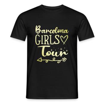 Barcelona Girls Tour - T-shirt homme - noir - Devant - AI Model Male 178 light (178cm)