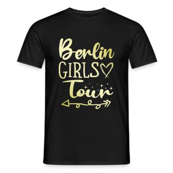 Berlin Girls Tour - Men's T-Shirt - black - Front - AI Model Male 178 light (178cm)