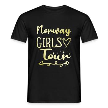 Tournée des filles de Norvège - T-shirt homme - noir - Devant - AI Model Male 178 light (178cm)