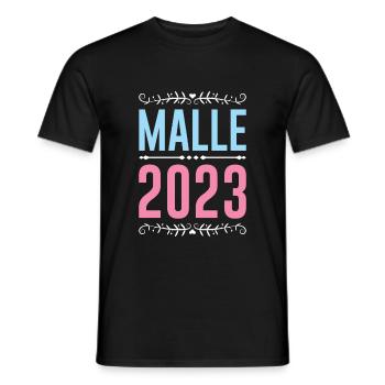 Malle 2023 - Men's T-Shirt - black - Front - AI Model Male 178 light (178cm)