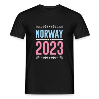 Norway 2023 - Männer T-Shirt - Schwarz - Vorne - AI Model Male 178 light (178cm)