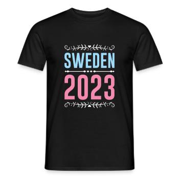Suède 2023 - T-shirt homme - noir - Devant - AI Model Male 178 light (178cm)