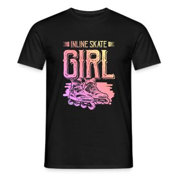 Skate Inline Girls - T-shirt homme - noir - Devant - AI Model Male 178 light (178cm)