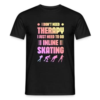 Skate Therapy - Men's T-Shirt - black - Front - AI Model Male 178 light (178cm)
