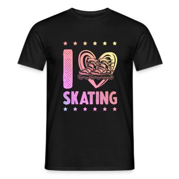 J’adore patiner - T-shirt homme - noir - Devant - AI Model Male 178 light (178cm)