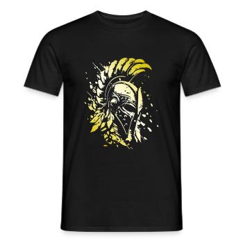 Casque Sparta Spartan Warrior Gladiator - T-shirt homme - noir - Devant - AI Model Male 178 light (178cm)
