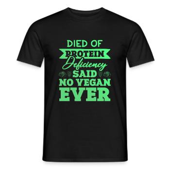 vegan vegan - Men's T-Shirt - black - Front - AI Model Male 178 light (178cm)