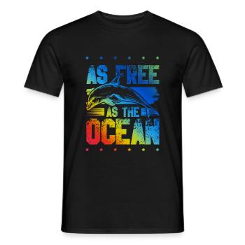 delfine save the ocean - Männer T-Shirt - Schwarz - Vorne - AI Model Male 178 light (178cm)