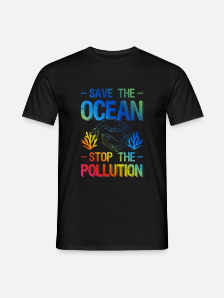 Save the Ocean Stop Protection - Men's T-Shirt - black