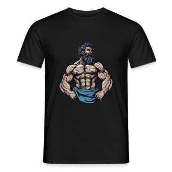 Bodybuilder Bodybuilding Muscles - Men's T-Shirt - black - Front - AI Model Male 178 light (178cm)