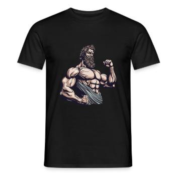Muscles Workout Gym Bodybuilder - T-shirt homme - noir - Devant - AI Model Male 178 light (178cm)