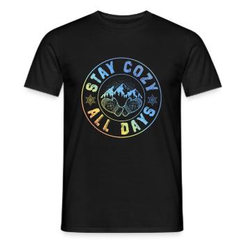 Winter Kalt Cozy - Männer T-Shirt - Schwarz - Vorne - AI Model Male 178 light (178cm)