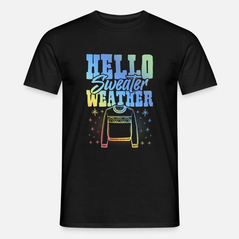 Pullover Wetter Winter - Männer T-Shirt - Schwarz