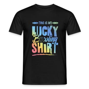 Bowling Luck - Men's T-Shirt - black - Front - AI Model Male 178 light (178cm)