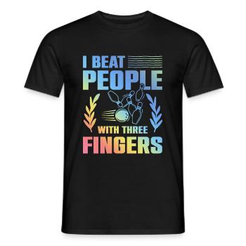 Dicton amusant de bowling - T-shirt homme - noir - Devant - AI Model Male 178 light (178cm)