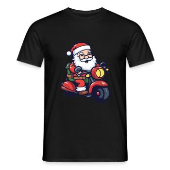 Weihnachtsmann Santa Fahrzeug - Männer T-Shirt - Schwarz - Vorne - AI Model Male 178 light (178cm)