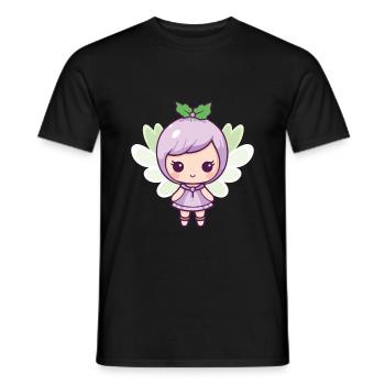 Fairy Comic Cute - Men's T-Shirt - black - Front - AI Model Male 178 light (178cm)