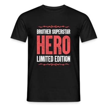 Best Brother Hero Saying - Men's T-Shirt - black - Front - AI Model Male 178 light (178cm)