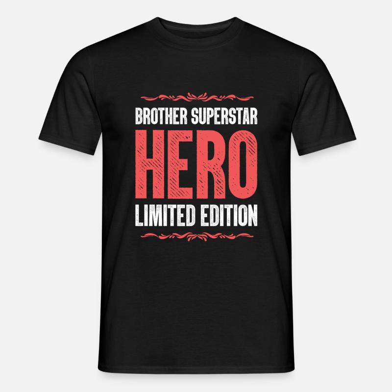 Bester Bruder Held Spruch - Männer T-Shirt - Schwarz