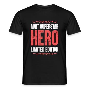 Best Aunt Heroine Saying - Men's T-Shirt - black - Front - AI Model Male 178 light (178cm)
