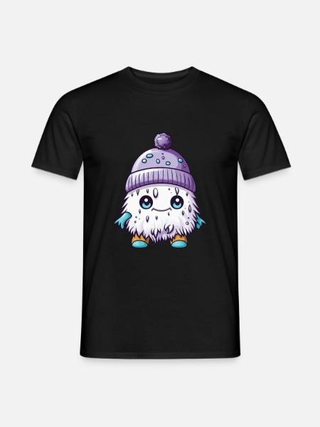 Winter Eskimo Comic Winterlich - Men's T-Shirt - black