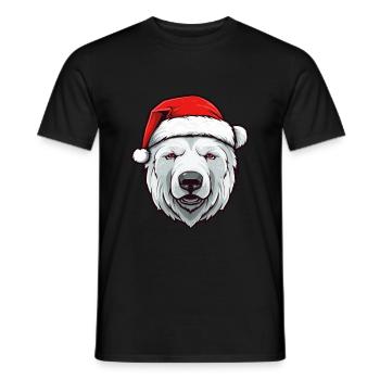 Tête d’ours polaire Noël Noël ours polaire - T-shirt homme - noir - Devant - AI Model Male 178 light (178cm)