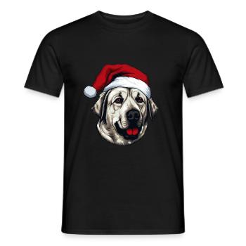 Kangal Hund Kopf Weihnachten Xmas - Männer T-Shirt - Schwarz - Vorne - AI Model Male 178 light (178cm)