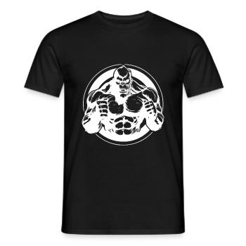 Gorilla Muscles Entraînement Fitness - T-shirt homme - noir - Devant - AI Model Male 178 light (178cm)