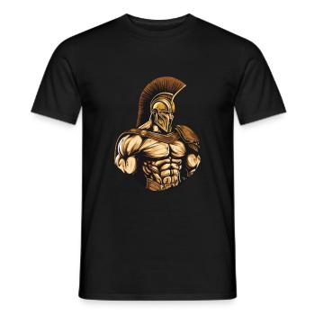Spartaner Gladiator Muskeln Sparta 300 - Männer T-Shirt - Schwarz - Vorne - AI Model Male 178 light (178cm)
