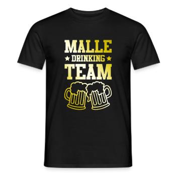 Malle Drinking Team - Men's T-Shirt - black - Front - AI Model Male 178 light (178cm)