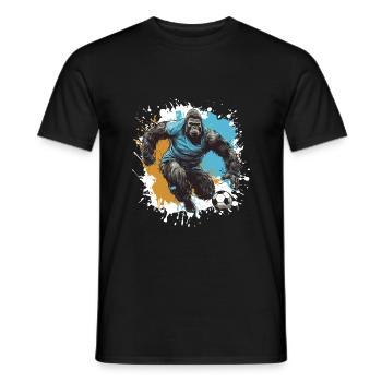 Gorilla Soccer Sports Team - Men's T-Shirt - black - Front - AI Model Male 178 light (178cm)