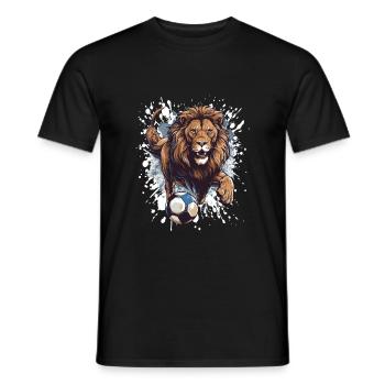 Équipe sportive de football Lion - T-shirt homme - noir - Devant - AI Model Male 178 light (178cm)
