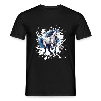 Équipe sportive de football équestre - T-shirt homme - noir - Devant - AI Model Male 178 light (178cm)