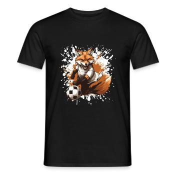 L’équipe sportive de football de Fuchs - T-shirt homme - noir - Devant - AI Model Male 178 light (178cm)