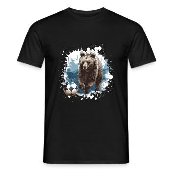 Équipe sportive de football de l’ours - T-shirt homme - noir - Devant - AI Model Male 178 light (178cm)
