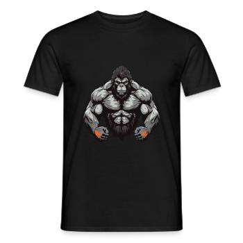 Gorilla Beast Bodybuilding Muskeln Gym - Männer T-Shirt - Schwarz - Vorne - AI Model Male 178 light (178cm)